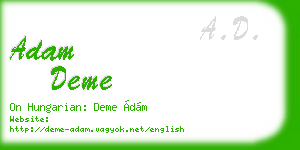 adam deme business card