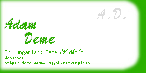adam deme business card